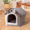 Cozy Washable Cat & Dog Bed – All-Season Semi-Enclosed Pet House