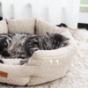 Double Pearl Shell Pet Bed – Thickened Winter Dog & Cat Nest for Deep Sleep, Custom Cozy Cushion