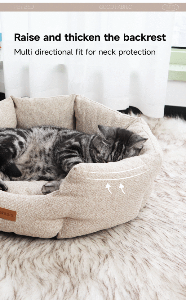 Double Pearl Shell Pet Bed – Thickened Winter Dog & Cat Nest for Deep Sleep, Custom Cozy Cushion