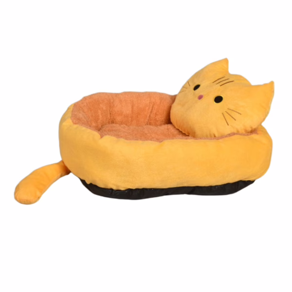 Cute Black Cat Pet Bed – All-Season Cozy Nest with Pillow
