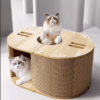Vertical Cat Scratcher Tunnel with Cat Bed – Durable Corrugated Cardboard Cat Claw Toy, Anti-Shedding & Wear-Resistant