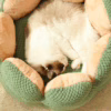 Winter Cactus-Shaped Pet House – Thick Plush Cat Bed, Warm Dog Nest & Cushion for Cold Weather