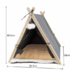 In-Stock Pet Tent – Popular Semi-Enclosed Cat Nest with a Wooden Triangular Frame for a Cozy and Secure Maternity Space