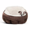High-Back Pet Bed – Deep Sleep Lychee Texture Nest for Cats & Dogs | All-Season Crate Mat