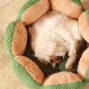 Winter Cactus-Shaped Pet House – Thick Plush Cat Bed, Warm Dog Nest & Cushion for Cold Weather