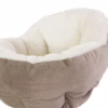 High-Back Pet Bed – Deep Sleep Lychee Texture Nest for Cats & Dogs | All-Season Crate Mat