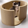 Vertical Cat Scratcher Tunnel with Cat Bed – Durable Corrugated Cardboard Cat Claw Toy, Anti-Shedding & Wear-Resistant