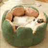 Winter Cactus-Shaped Pet House – Thick Plush Cat Bed, Warm Dog Nest & Cushion for Cold Weather