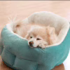 High-Back Pet Bed – Deep Sleep Lychee Texture Nest for Cats & Dogs | All-Season Crate Mat
