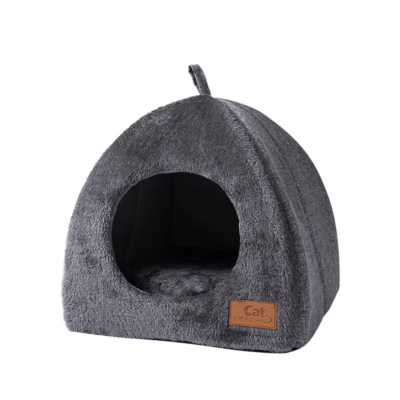 New Triangle Cat House – Enclosed Pet Bed for Deep Sleep, Thickened & Warm Design for Cats and Small Dogs