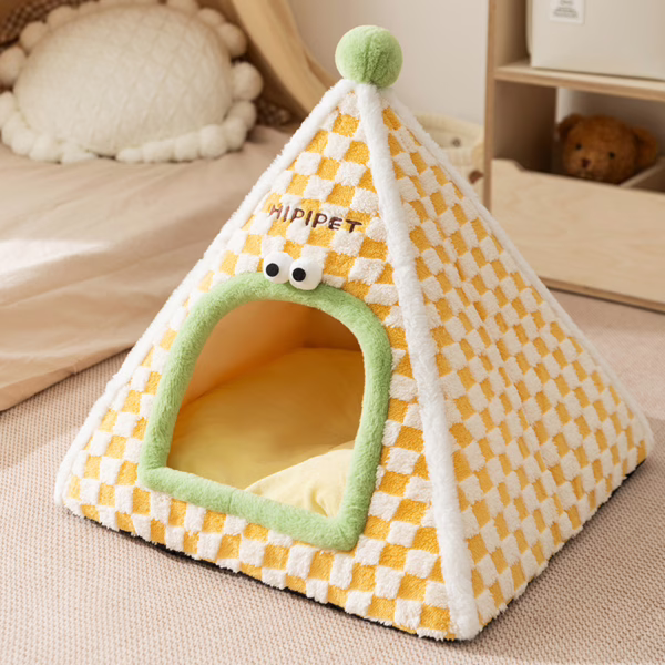 Cozy Pet Tent Bed – Enclosed Cat & Dog House for Fall and Winter, Warm and Secure Design