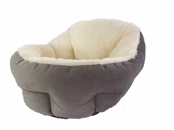 High-Back Pet Bed – Deep Sleep Lychee Texture Nest for Cats & Dogs | All-Season Crate Mat
