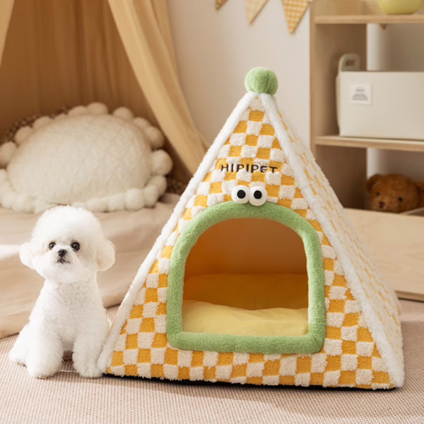 Cozy Pet Tent Bed – Enclosed Cat & Dog House for Fall and Winter, Warm and Secure Design