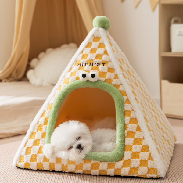Cozy Pet Tent Bed – Enclosed Cat & Dog House for Fall and Winter, Warm and Secure Design